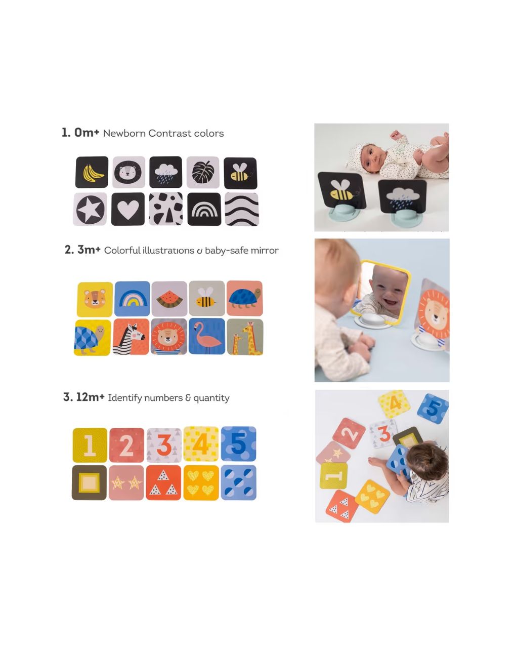 Taf toys παιχνίδι με κάρτες my 1st tummy time cards t-12835 - Taf-toys