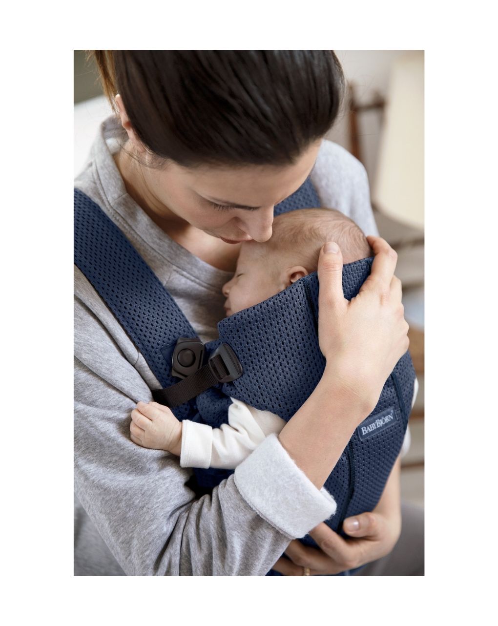 Babybjorn μάρσιπος mini 3d mesh, navy blue - Baby Bjorn