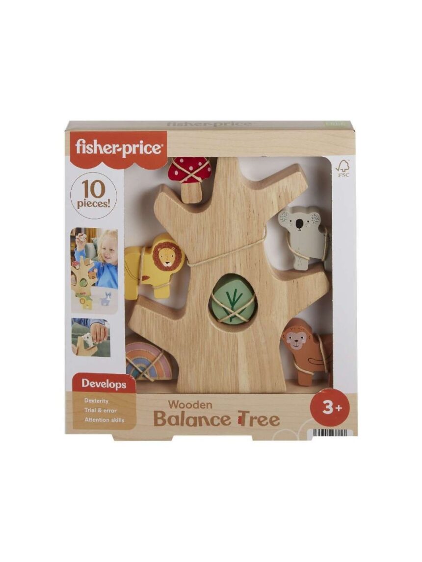 Mattel fisher price wooden balance tree ξύλινο δέντρο ισορροπίας, hxt87 - Fisher-Price