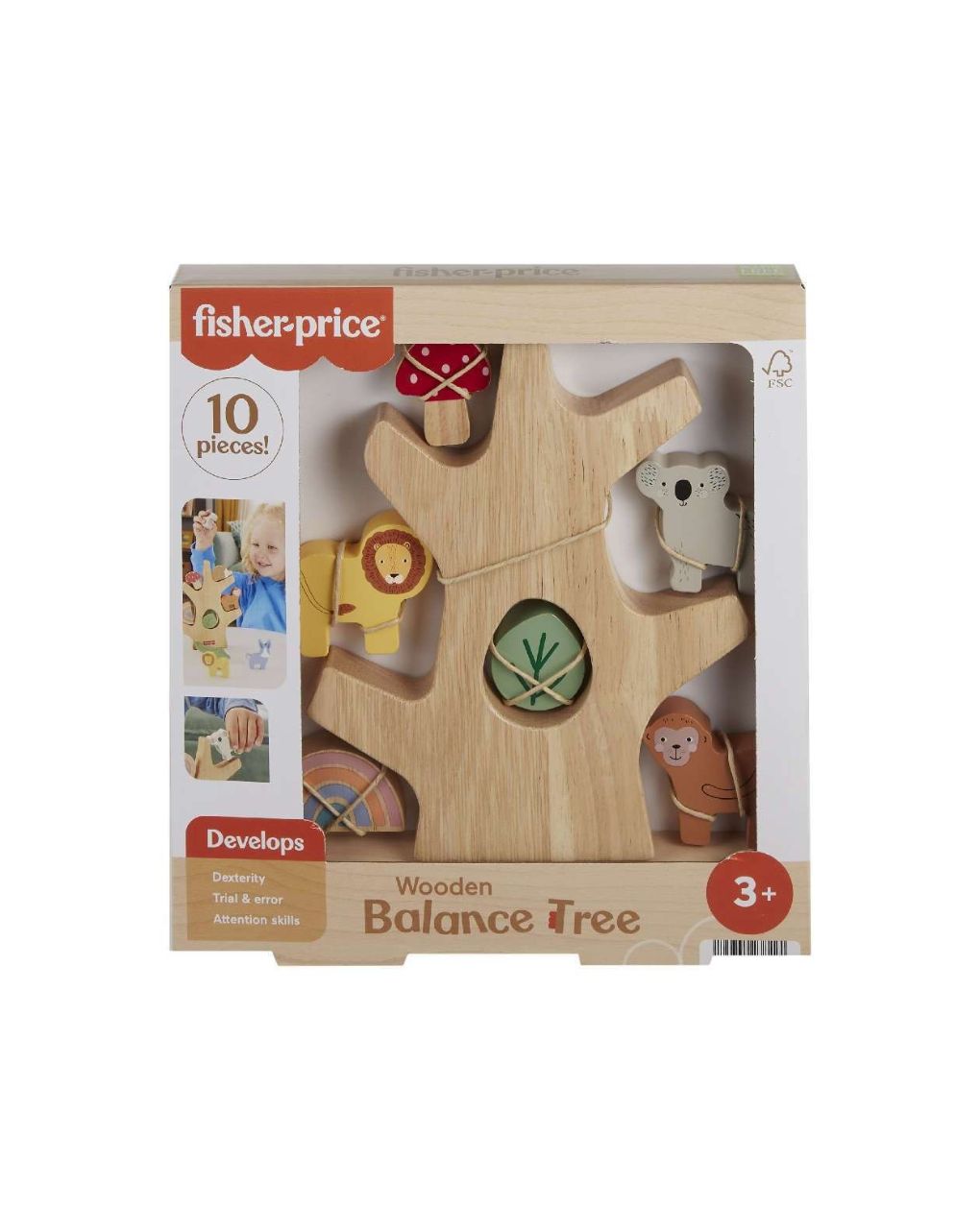 Mattel fisher price wooden balance tree ξύλινο δέντρο ισορροπίας, hxt87 - Fisher-Price