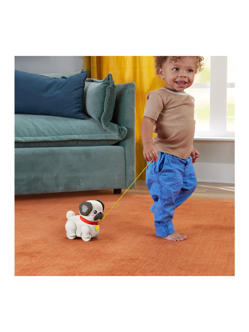 Mattel fisher-price συρρόμενο σκυλάκι pug παιχνίδι με σχοινάκι για τράβηγμα htw94 - Fisher-Price