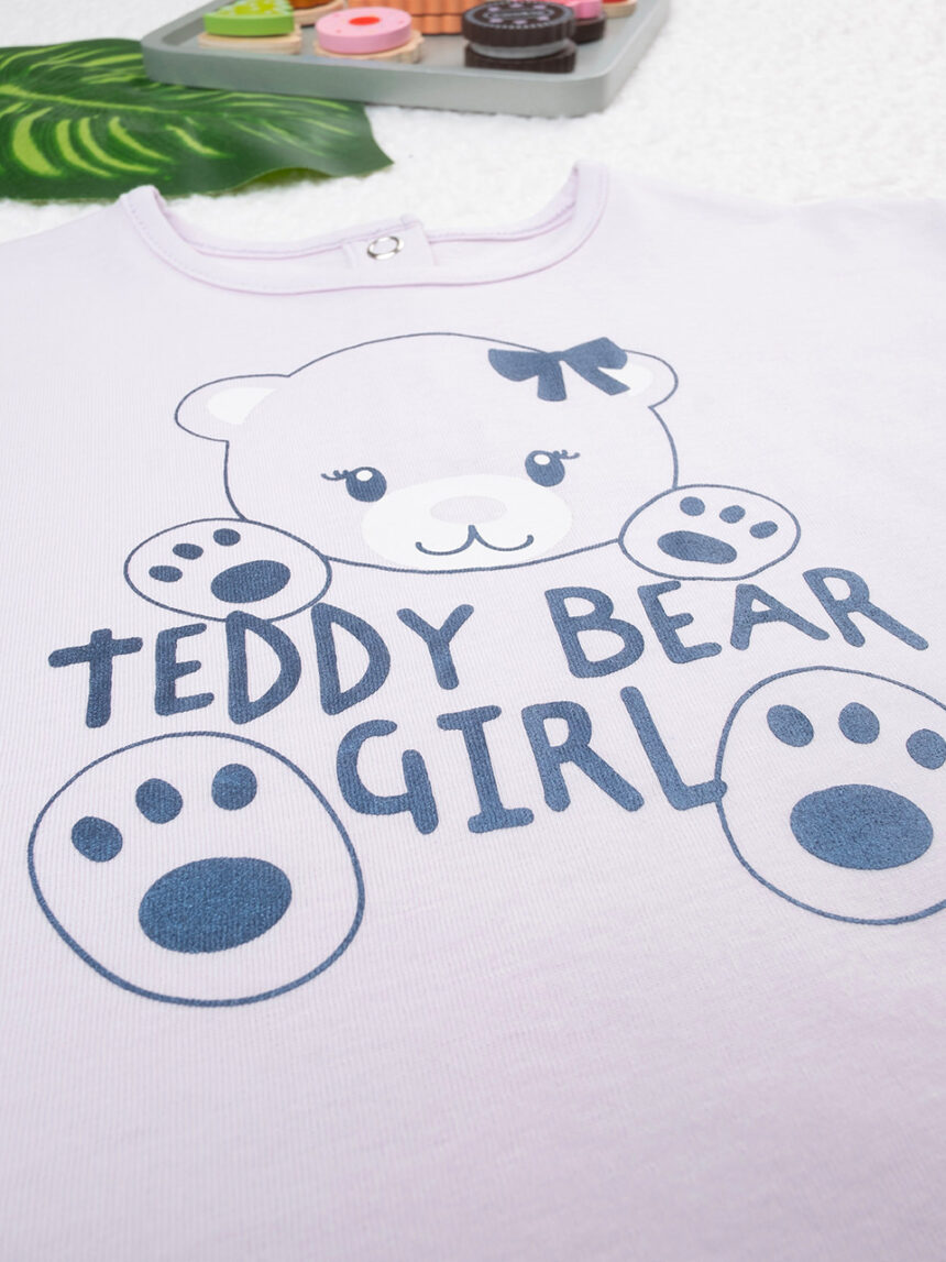 βρεφική μπλούζα λιλά teddy bear girl για κορίτσι - Prénatal