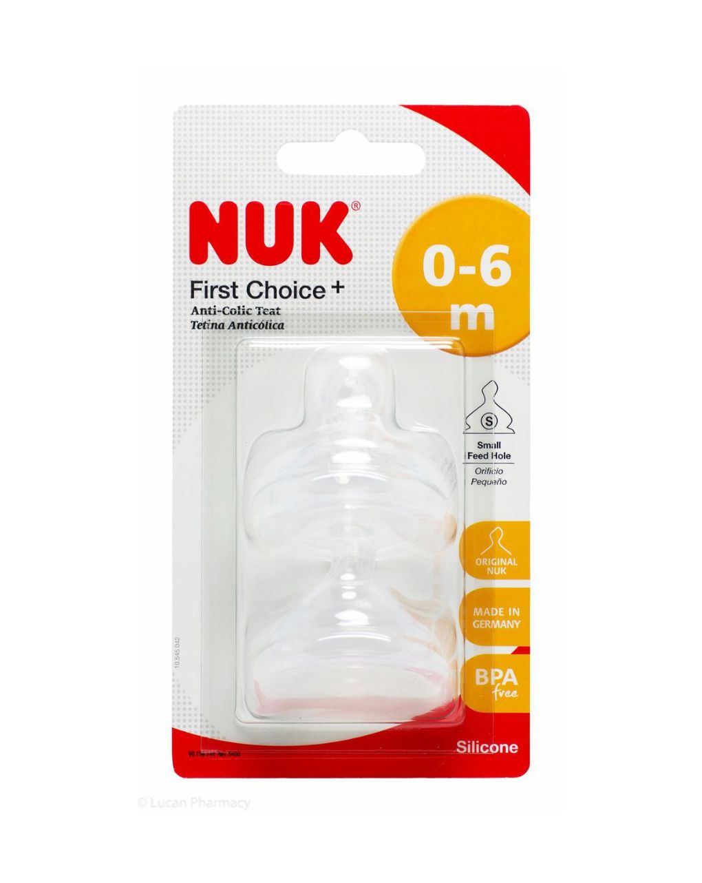 Nuk first choice θηλή σιλικόνης(0-6m) μικρής οπής, 2τμχ - Nuk