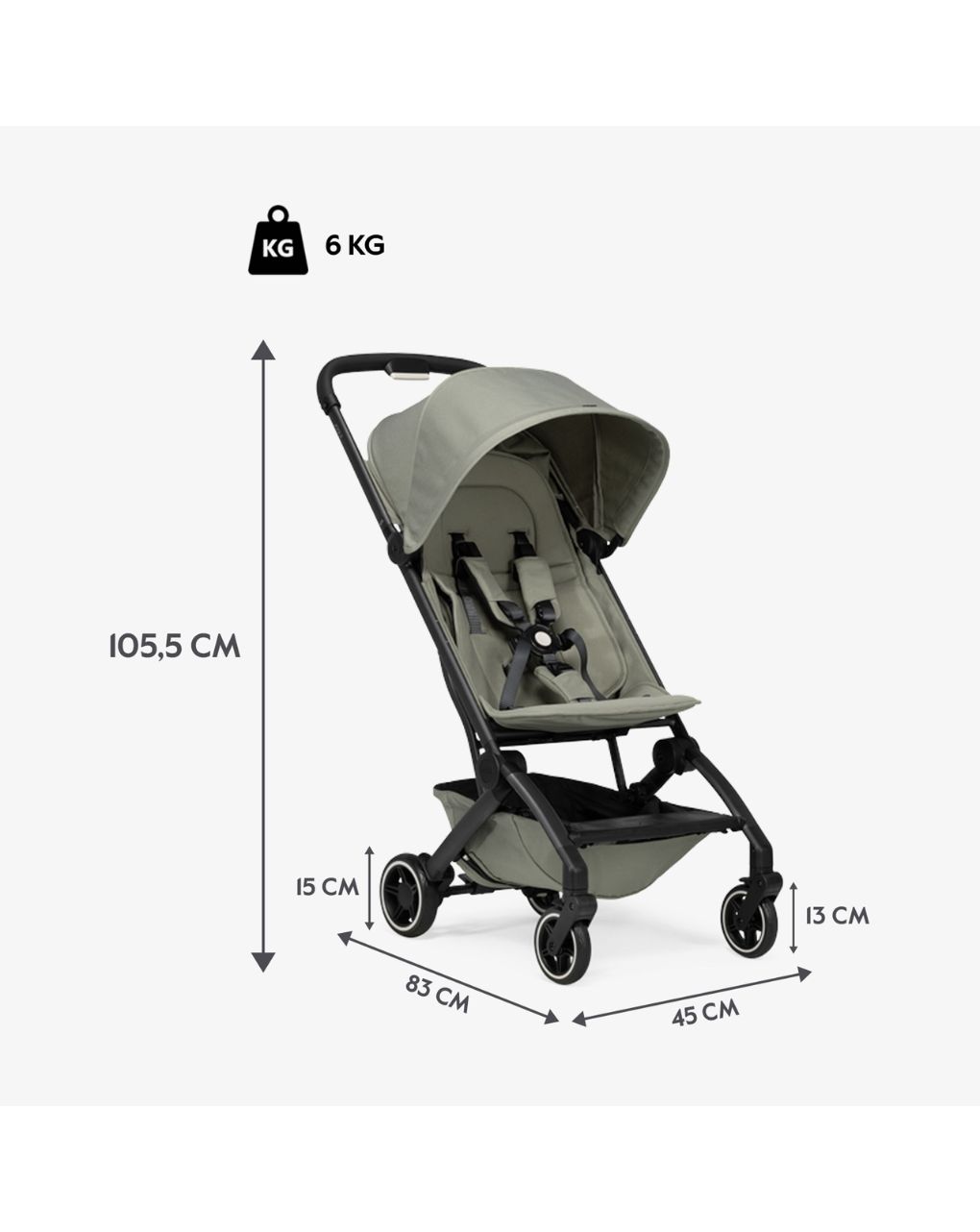 Joolz aer+ buggy καρότσι, sage green - Joolz