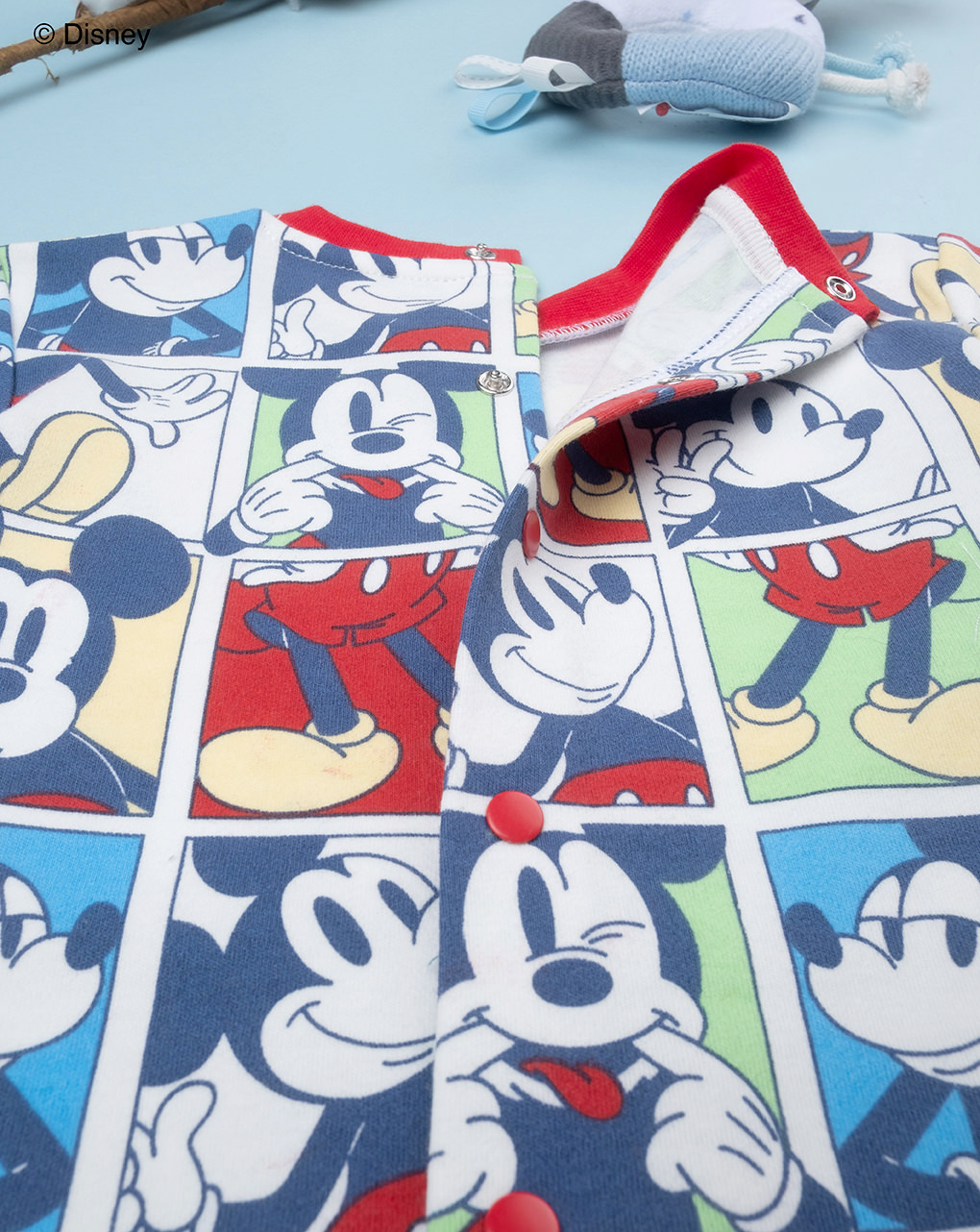 βρεφική ολόσωμη πιτζάμα πολύχρωμη mickey για αγόρι - Prénatal