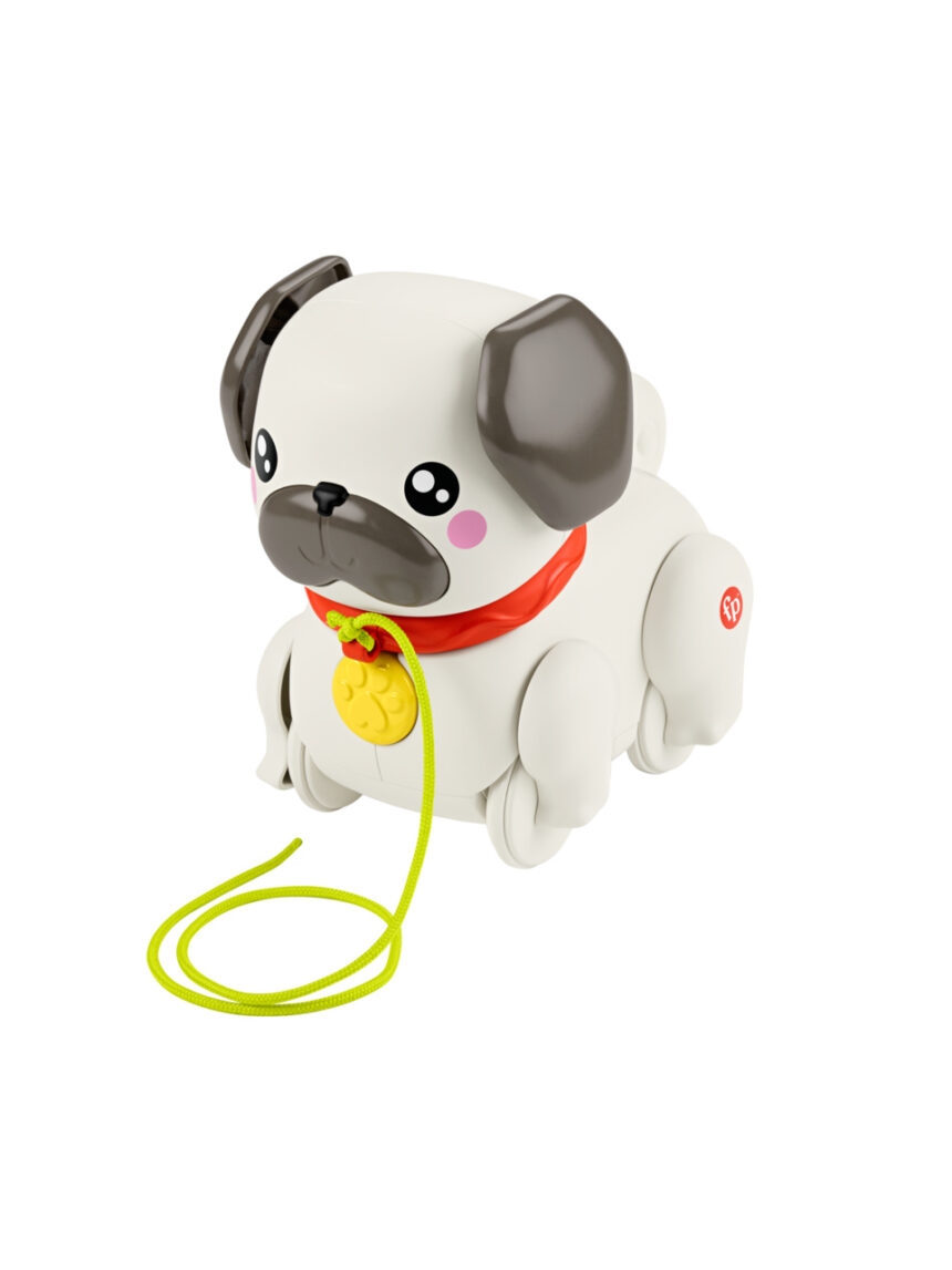 Mattel fisher-price συρρόμενο σκυλάκι pug παιχνίδι με σχοινάκι για τράβηγμα htw94 - Fisher-Price