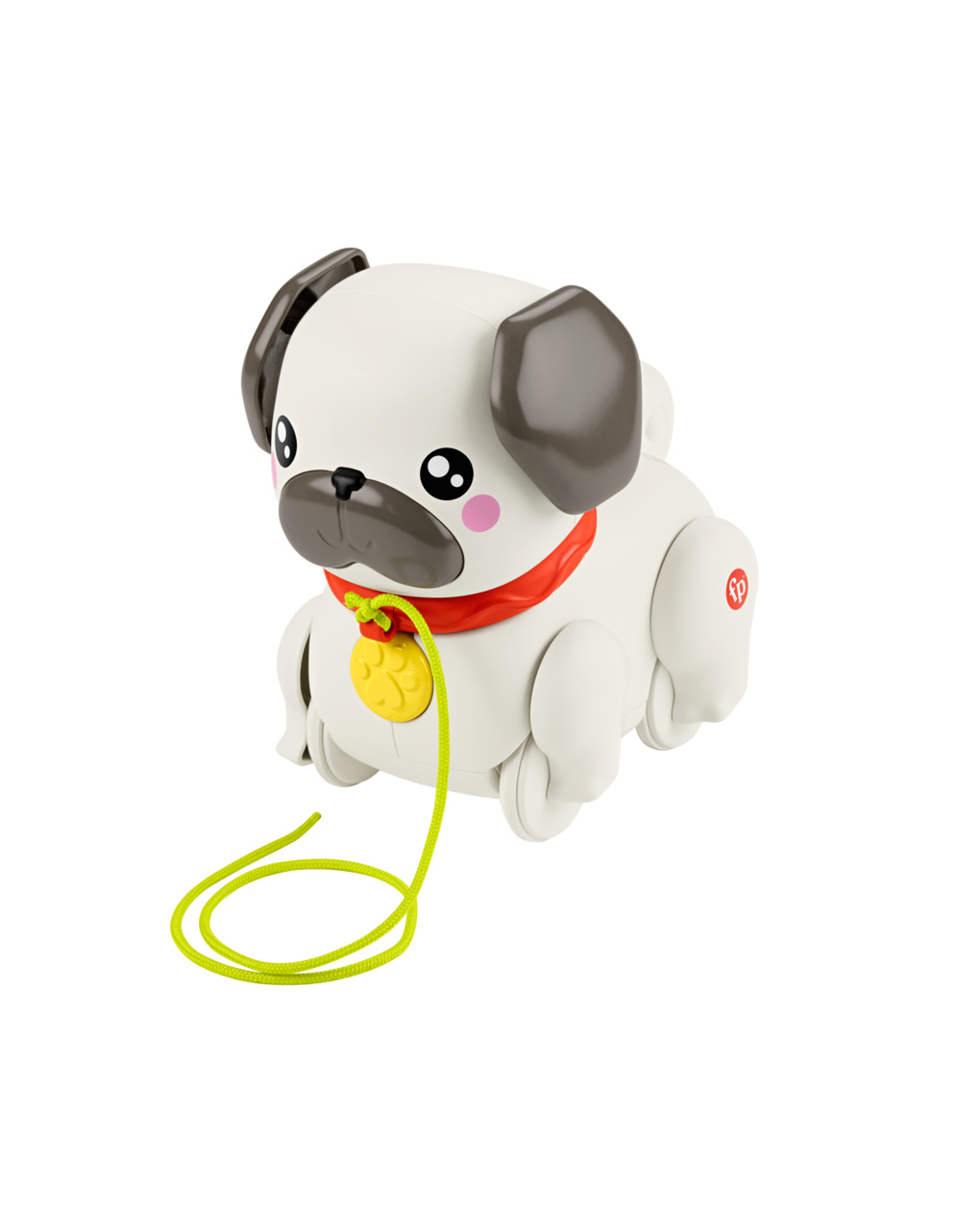 Mattel fisher-price συρρόμενο σκυλάκι pug παιχνίδι με σχοινάκι για τράβηγμα htw94