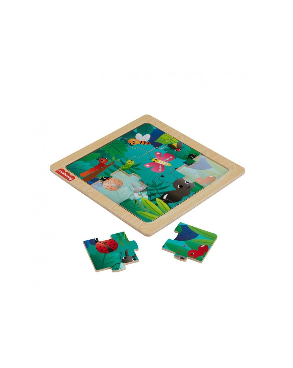 Mattel fisher-price μίνι ξύλινο παζλ 9 κομμάτια σε διάφορα σχέδια, hxv15 - Fisher-Price