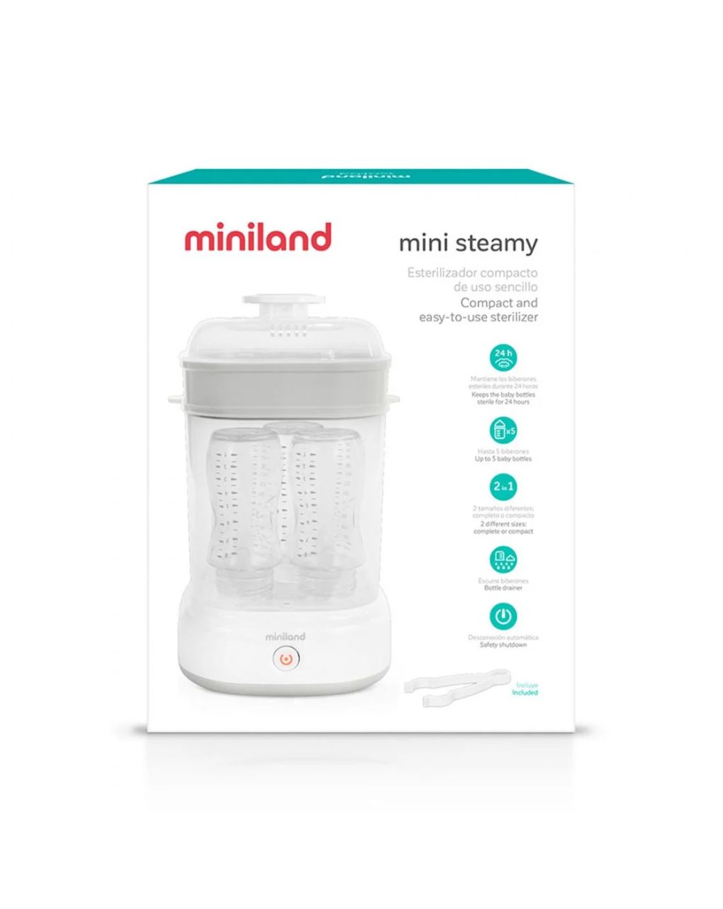 Miniland αποστειρωτής μπιμπερό mini steamy, ml89580 - Miniland