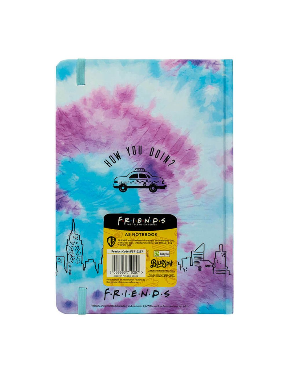 σημειωματάριο friends a5 casebound notebook purple tie dye - BLUE SKY