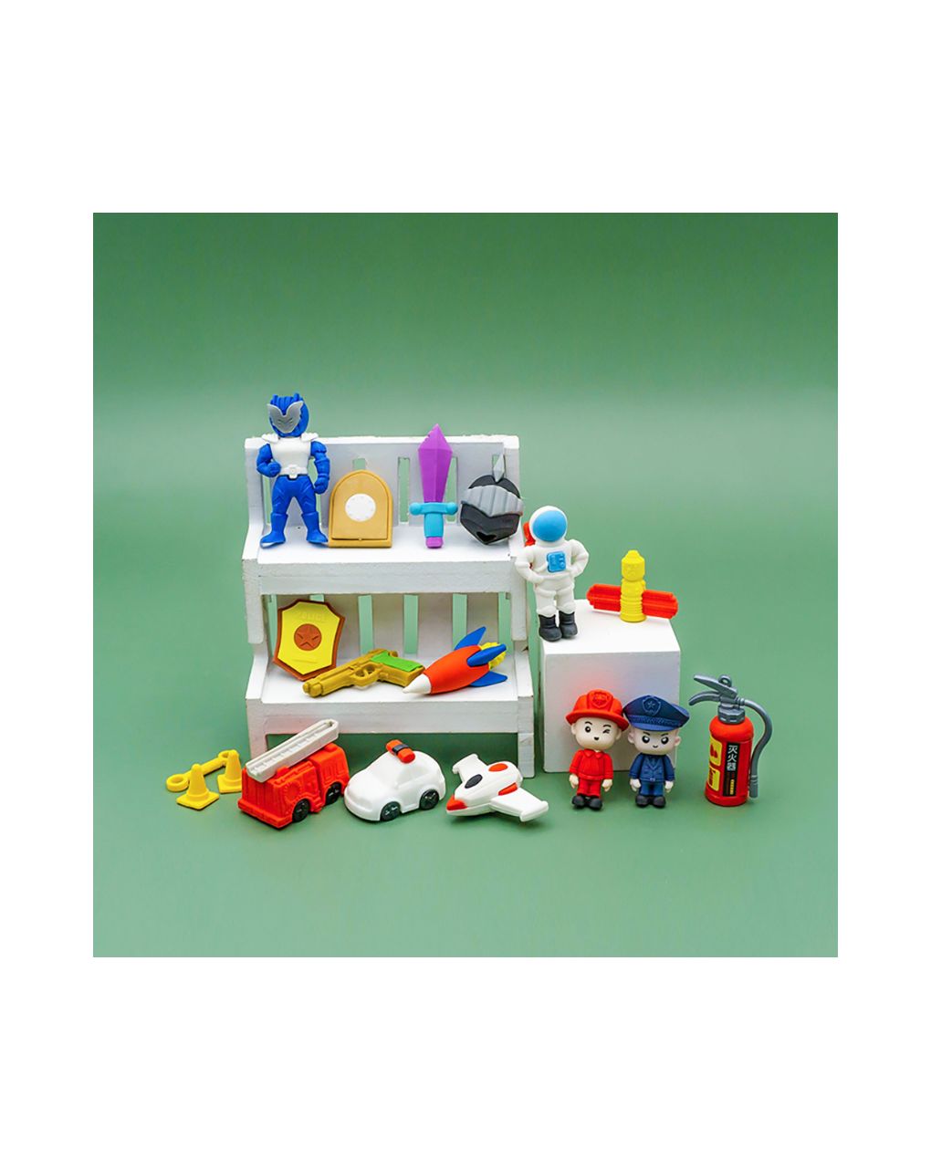 γόμες fancy erasers in lunchbox: superhero σε 4 σχέδια - LITTLE TREE