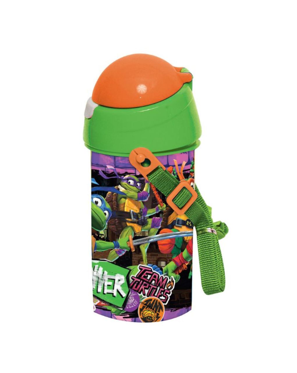 Gim πλαστικό παγούρι fd 500ml ninja turtles, 555-49209 - Gim