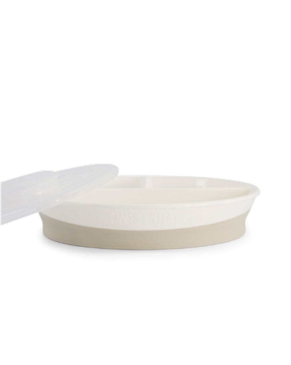 Twistshake πιάτο με χωρίσματα αντιολισθητικό 6m+μηνών λευκό 32-08-78177 - Twistshake