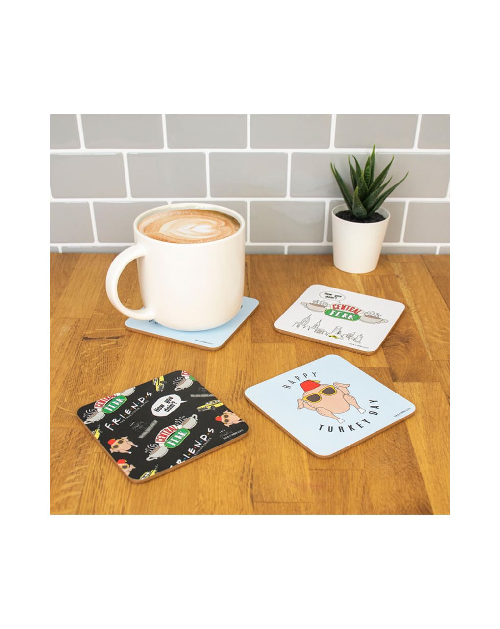 Friends drinks coaster set - BLUE SKY