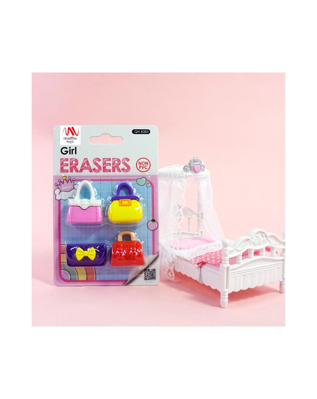 Fancy eraser set: girl going out σε 2 σχέδια - LITTLE TREE