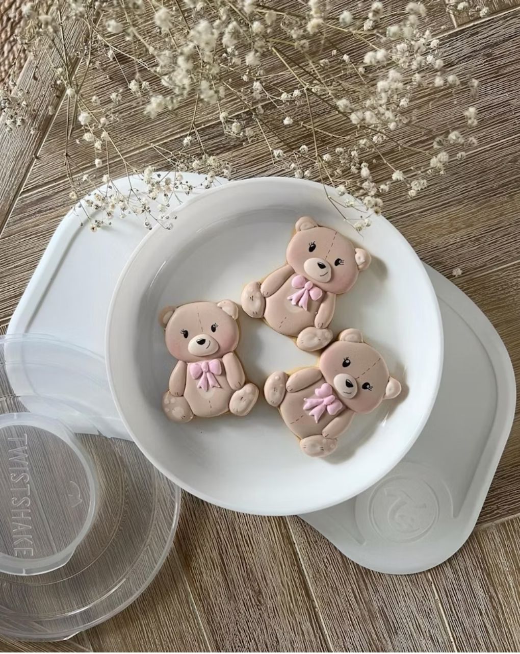 Twistshake σουπλά click-mat mini & πιάτο λευκό 32-08-78443 - Twistshake