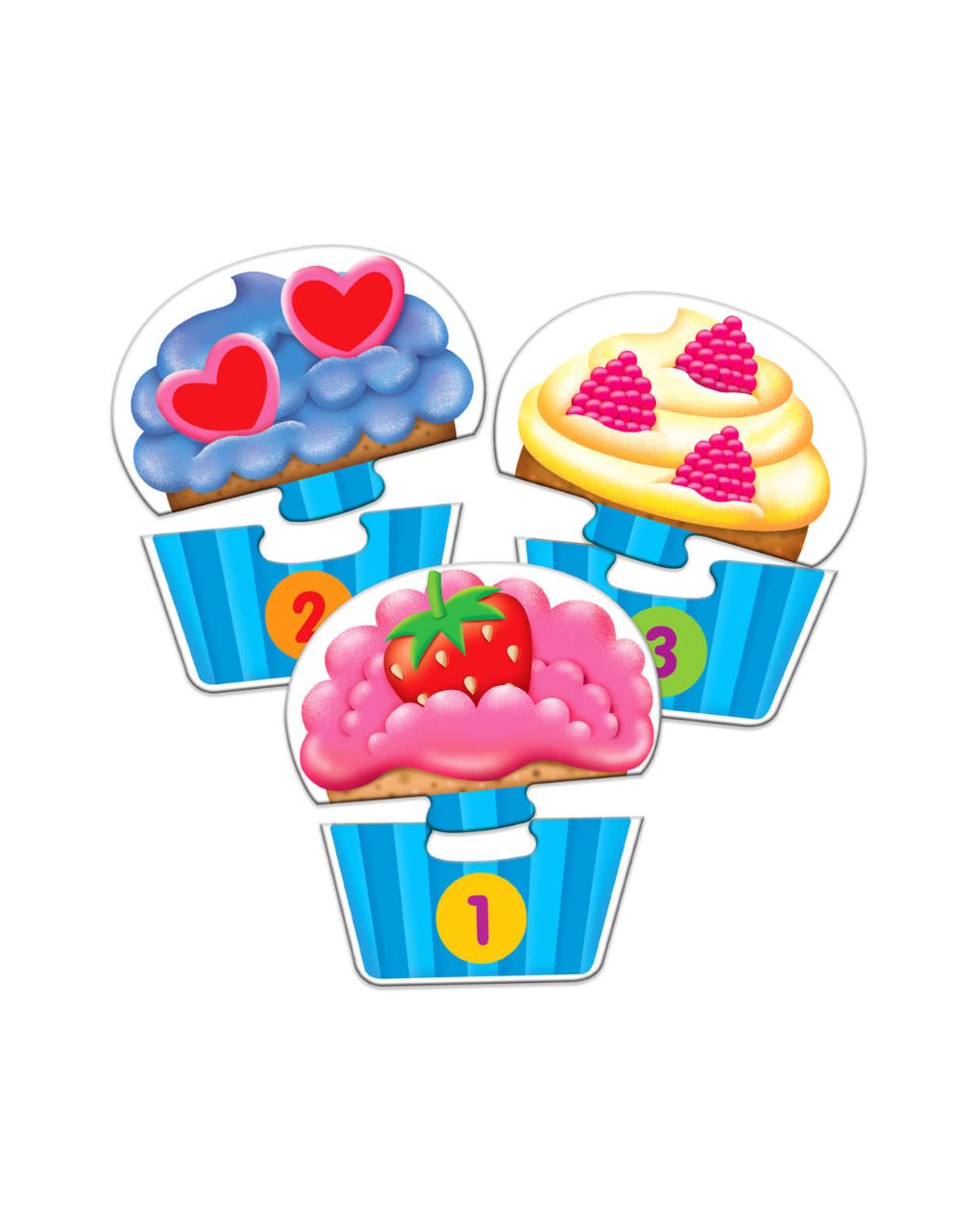 παζλ το πρώτο μου παιχνίδι ταιριάσματος – αρίθμηση cupcake - THE LEARNING JOURNEY