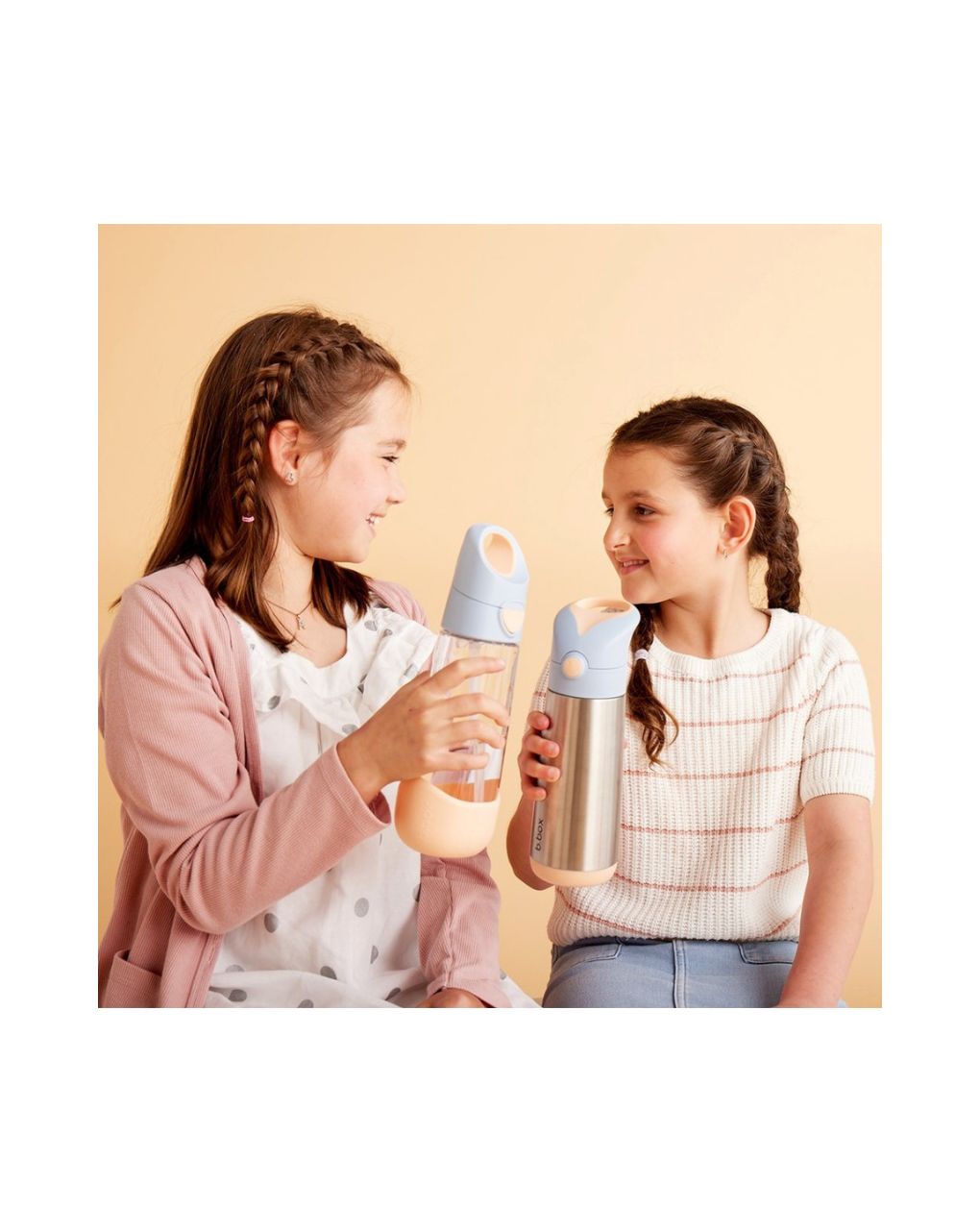 B.box tritan™ παγούρι με καλαμάκι 600ml feeling peachy, bb500540 - BBOX