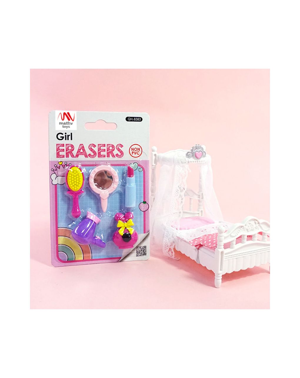 Fancy eraser set: girl going out σε 2 σχέδια - LITTLE TREE