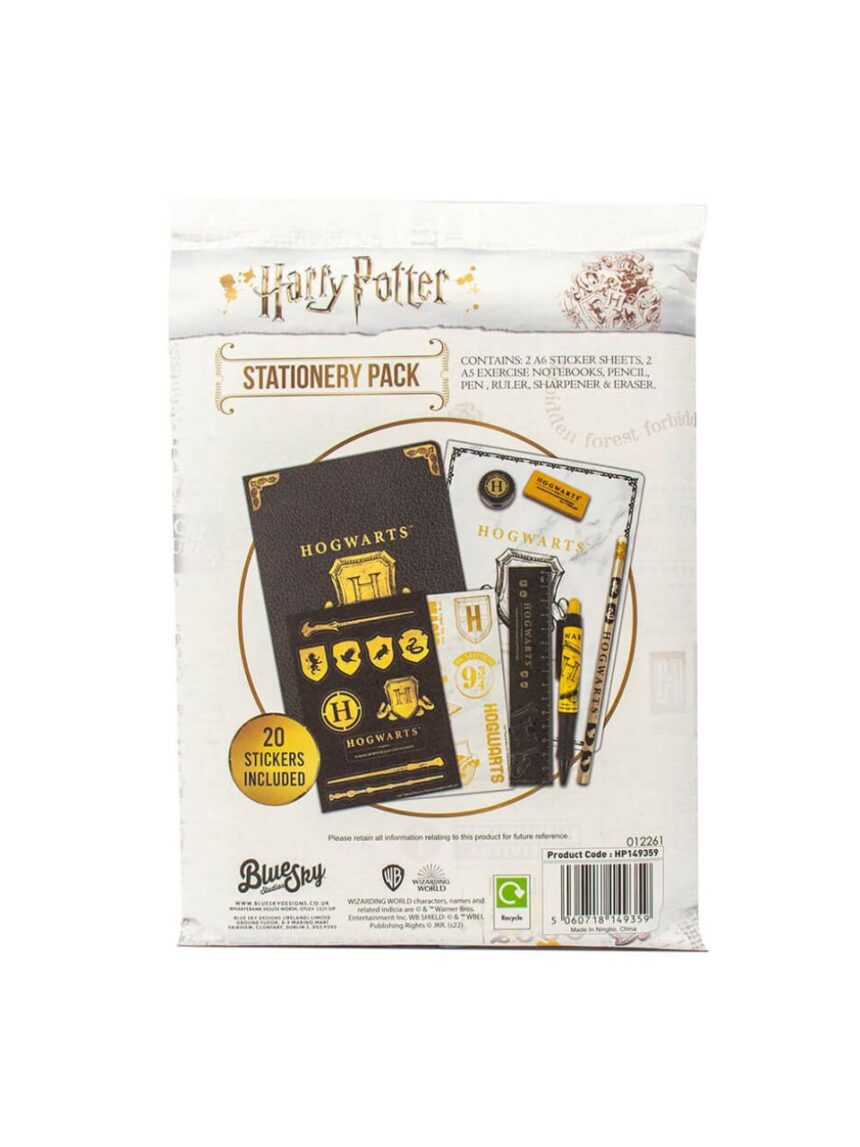 Harry potter stationery pack - hogwarts shield - BLUE SKY