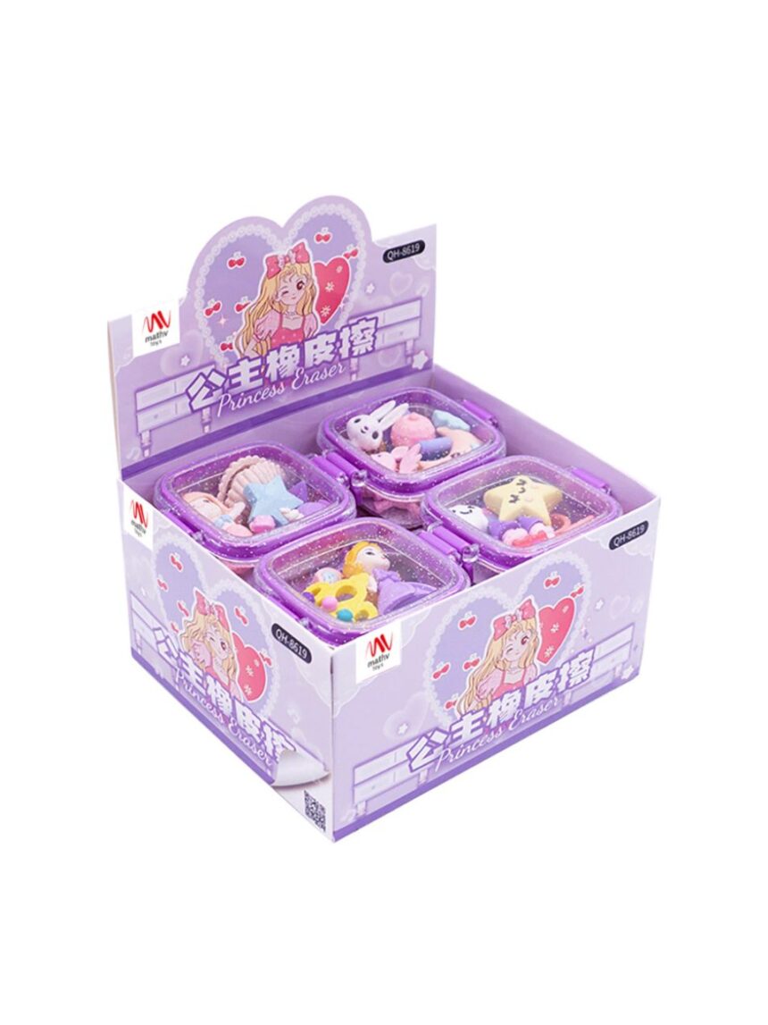 γόμες fancy erasers in lunchbox: princess σε 4 σχέδια - LITTLE TREE