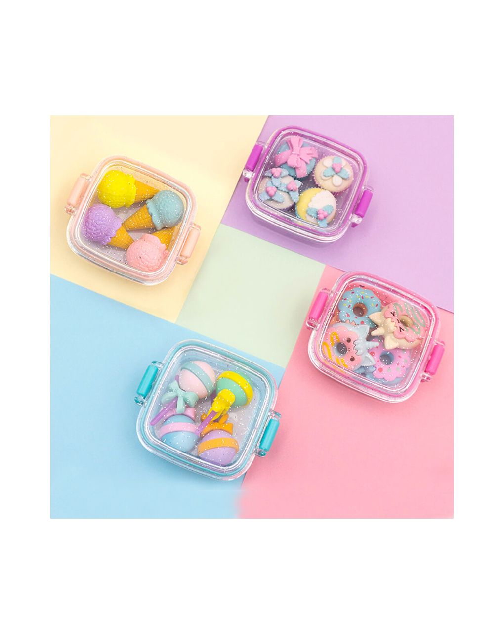 γόμες fancy erasers in lunchbox: delicious desserts σε 4 σχέδια - LITTLE TREE