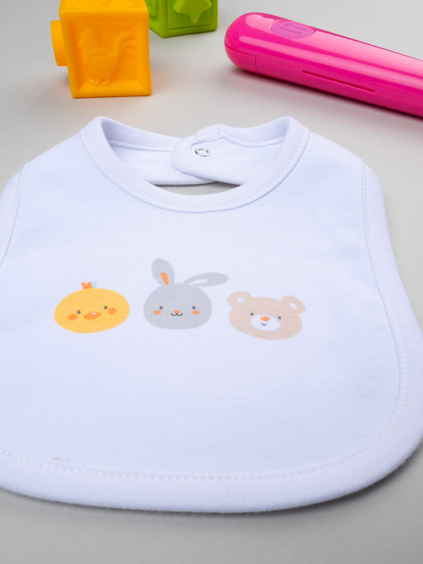 βρεφική σαλιάρα λευκή baby smile unisex - Prénatal