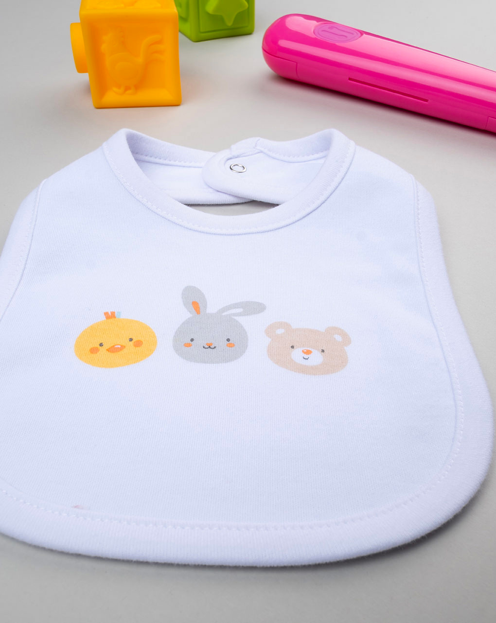 βρεφική σαλιάρα λευκή baby smile unisex - Prénatal