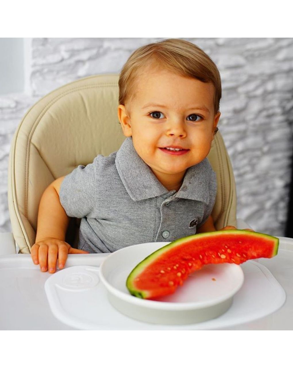 Twistshake πιάτο αντιολισθητικό 6m+ λευκό 32-08-78167 - Twistshake