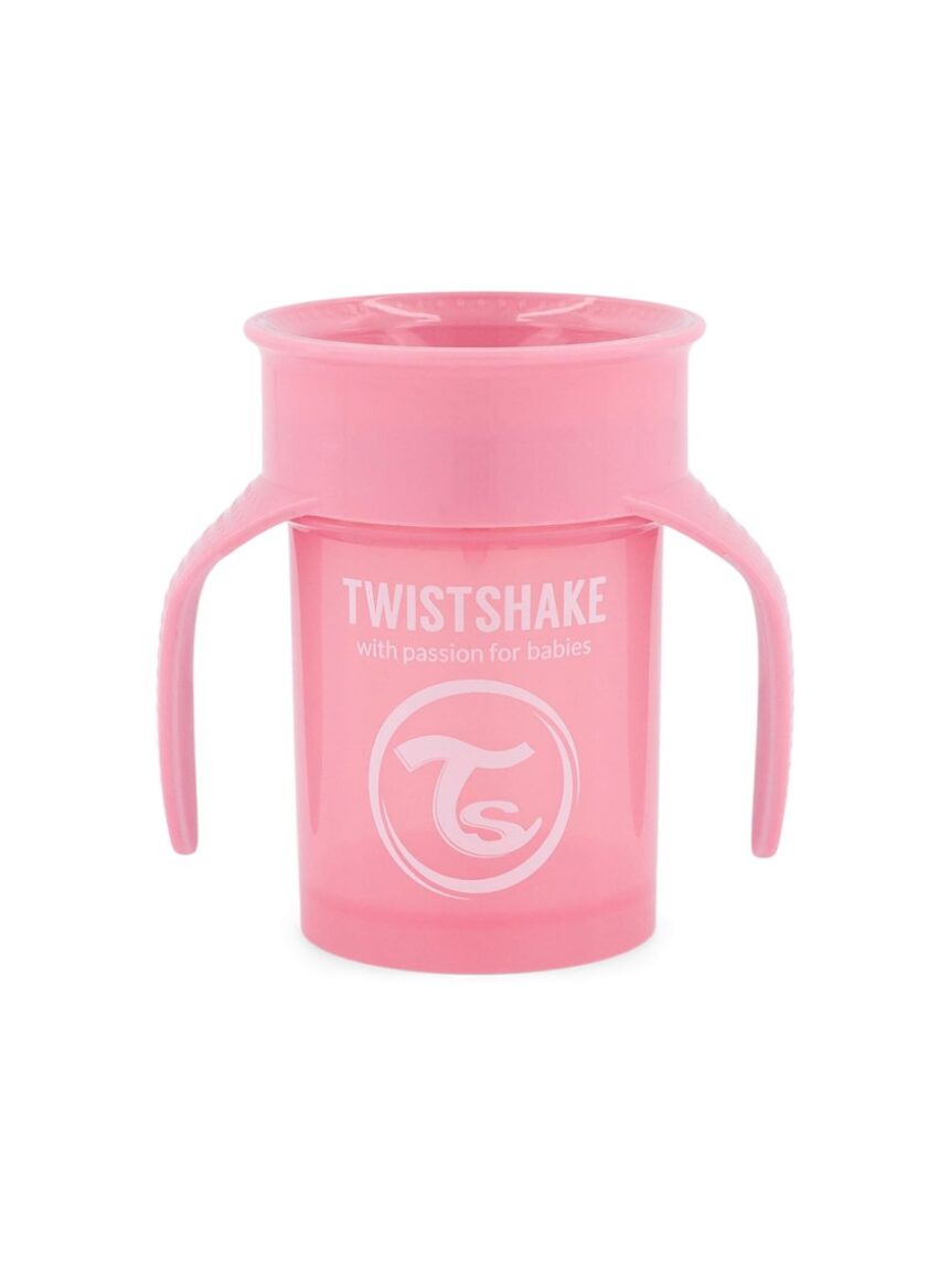 Twistshake κύπελλο spill-free 360° 230ml 6m+ pastel pink 32-08-78928 - Twistshake