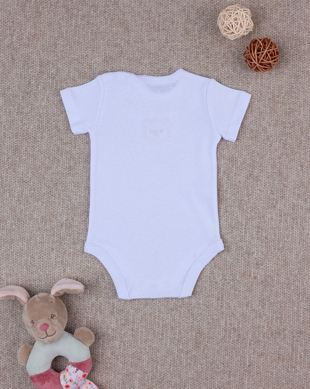 βρεφικό κορμάκι λευκό bear unisex - Prénatal