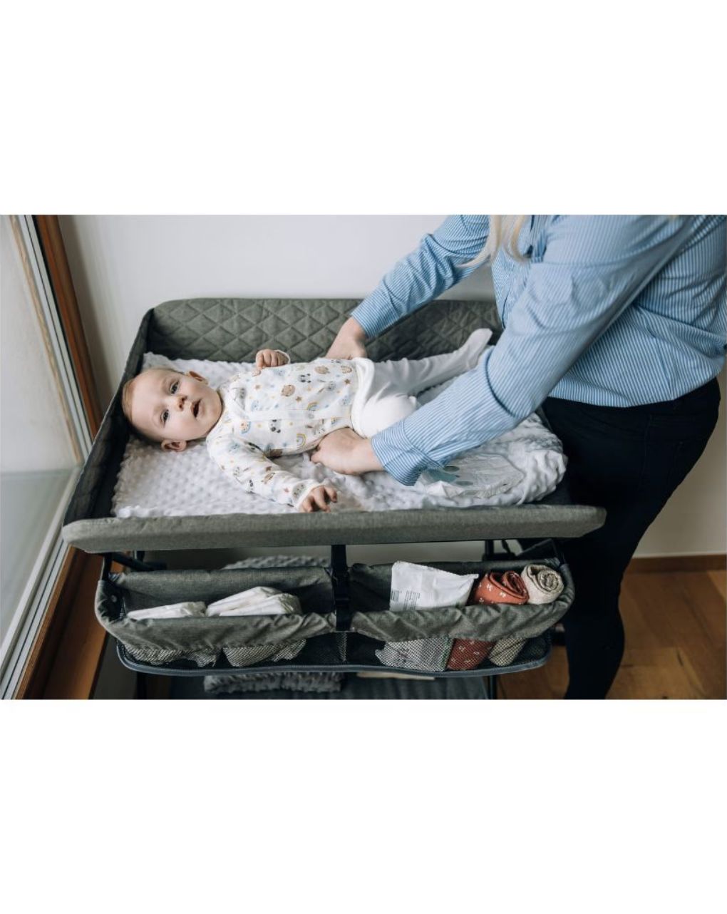 Freeon πτυσσόμενη μεταλλική αλλαξιέρα lia grey, 82092 - Freeon