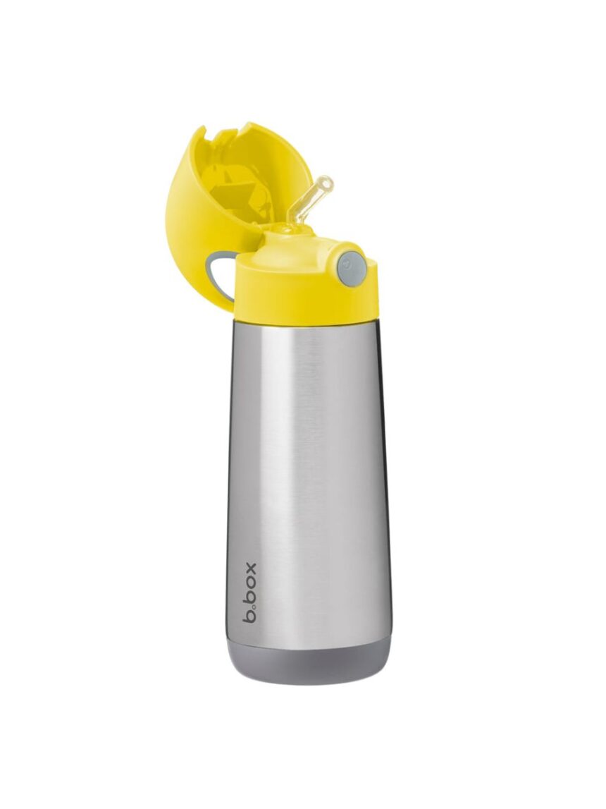 B.box ισοθερμικό παγούρι με καλαμάκι 500ml lemon sherbet, bb500136 - BBOX