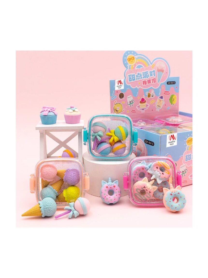 γόμες fancy erasers in lunchbox: delicious desserts σε 4 σχέδια - LITTLE TREE