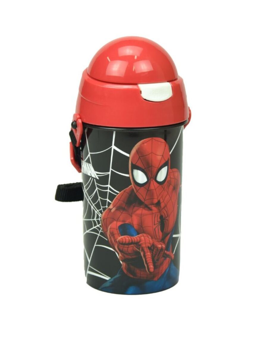 Gim παγούρι πλαστικό fd 500ml spiderman black city, 557-12209 - Gim