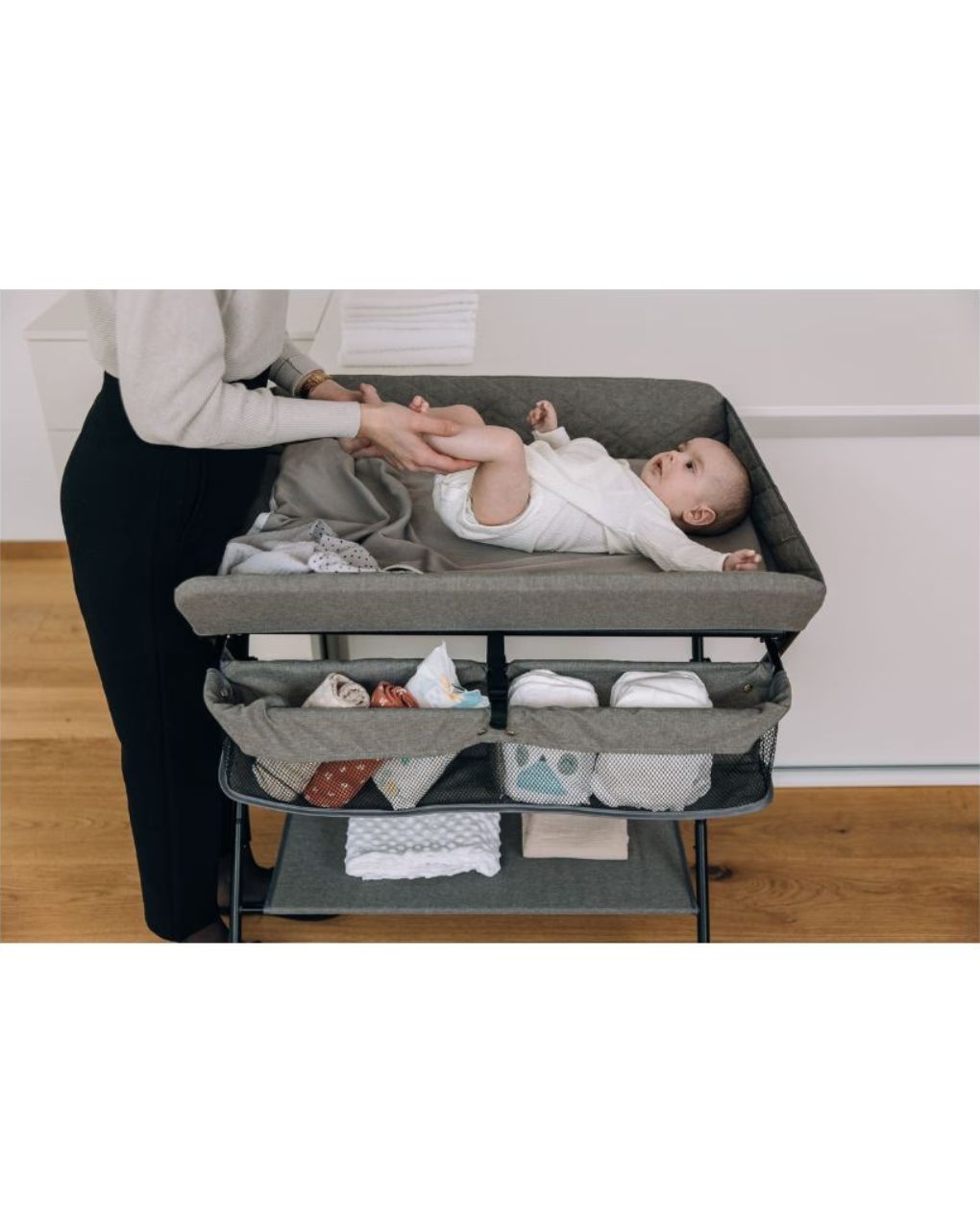 Freeon πτυσσόμενη μεταλλική αλλαξιέρα lia grey, 82092 - Freeon