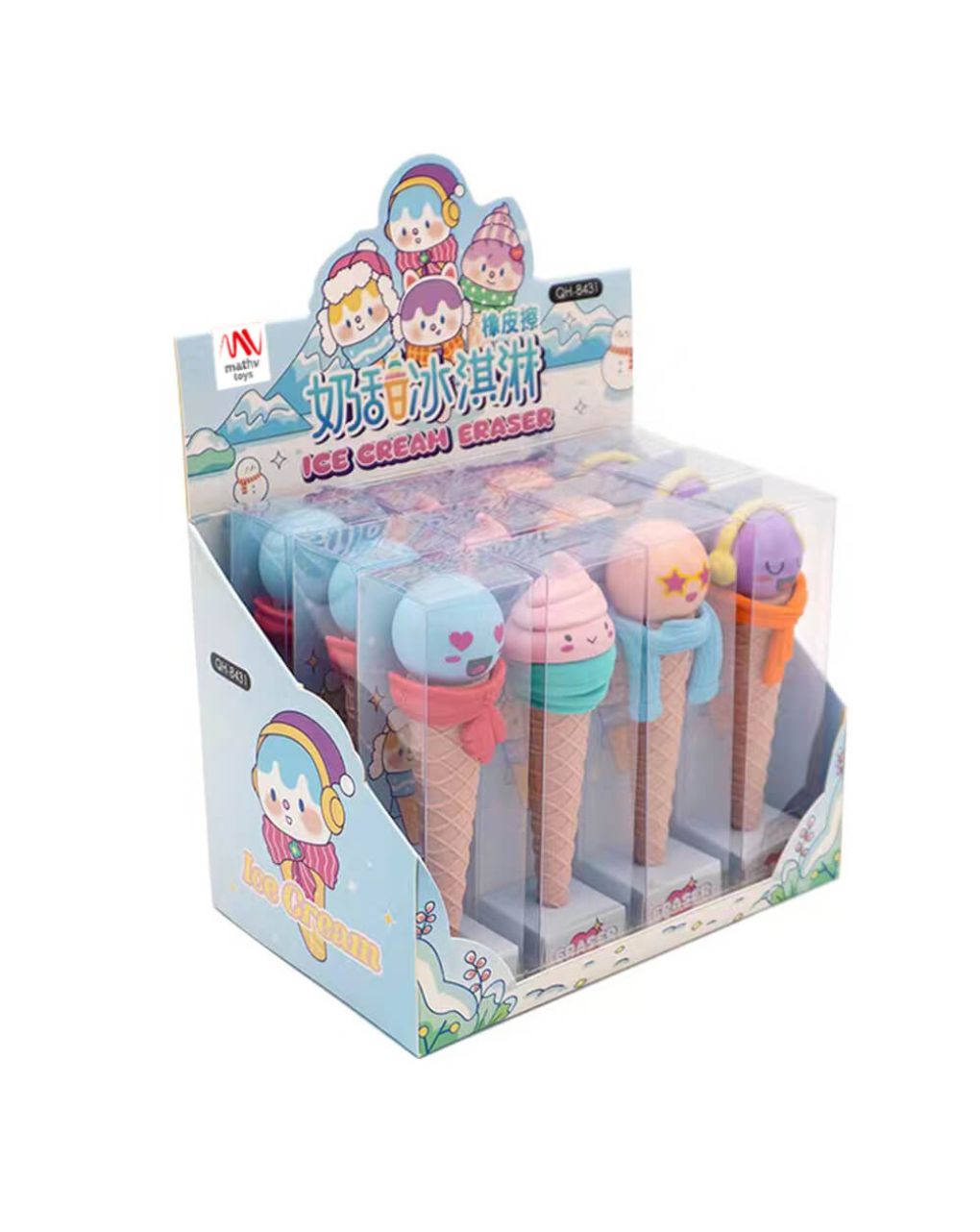 γόμα fancy eraser: funny ice cream σε 4 σχέδια - LITTLE TREE