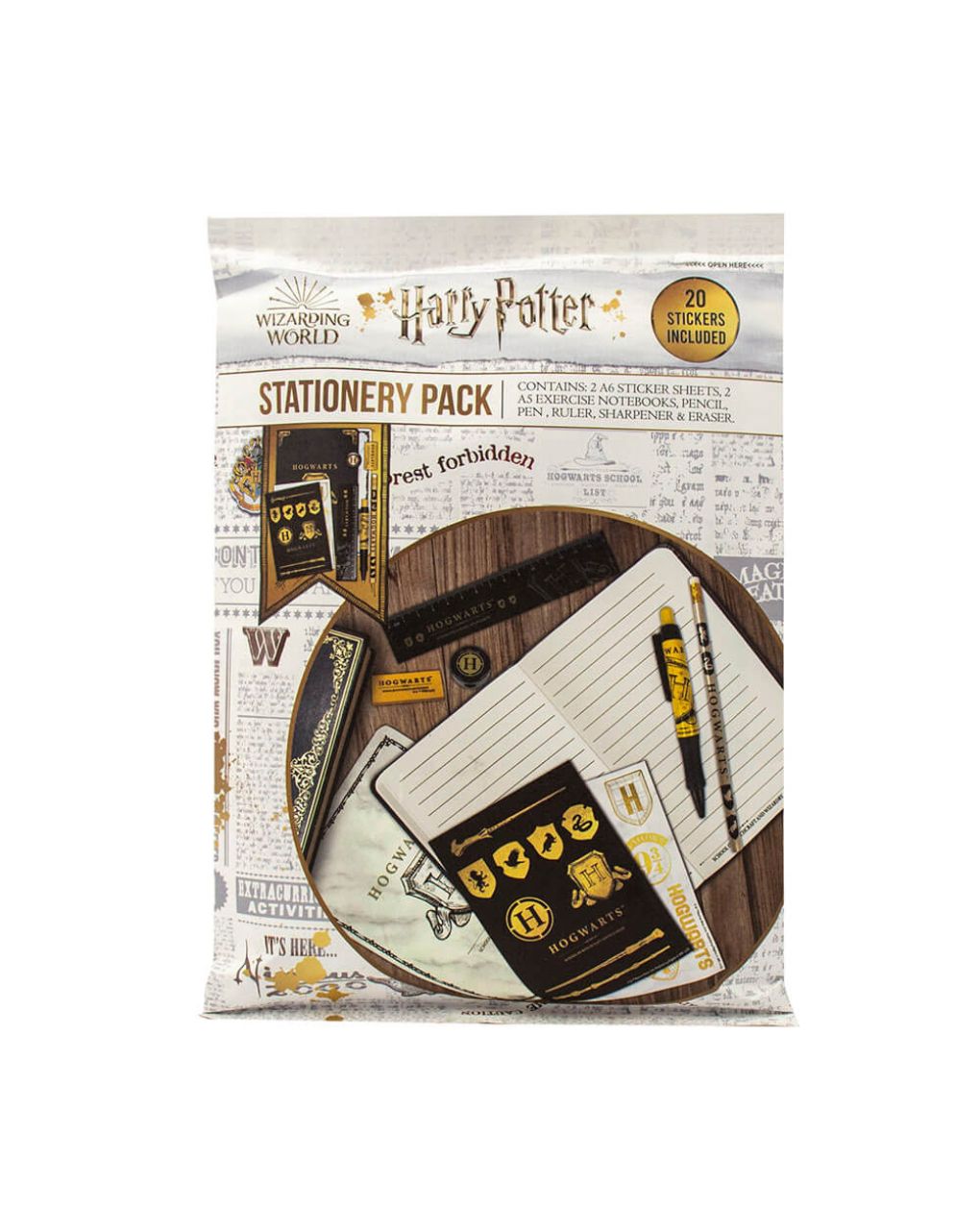 Harry potter stationery pack - hogwarts shield - BLUE SKY