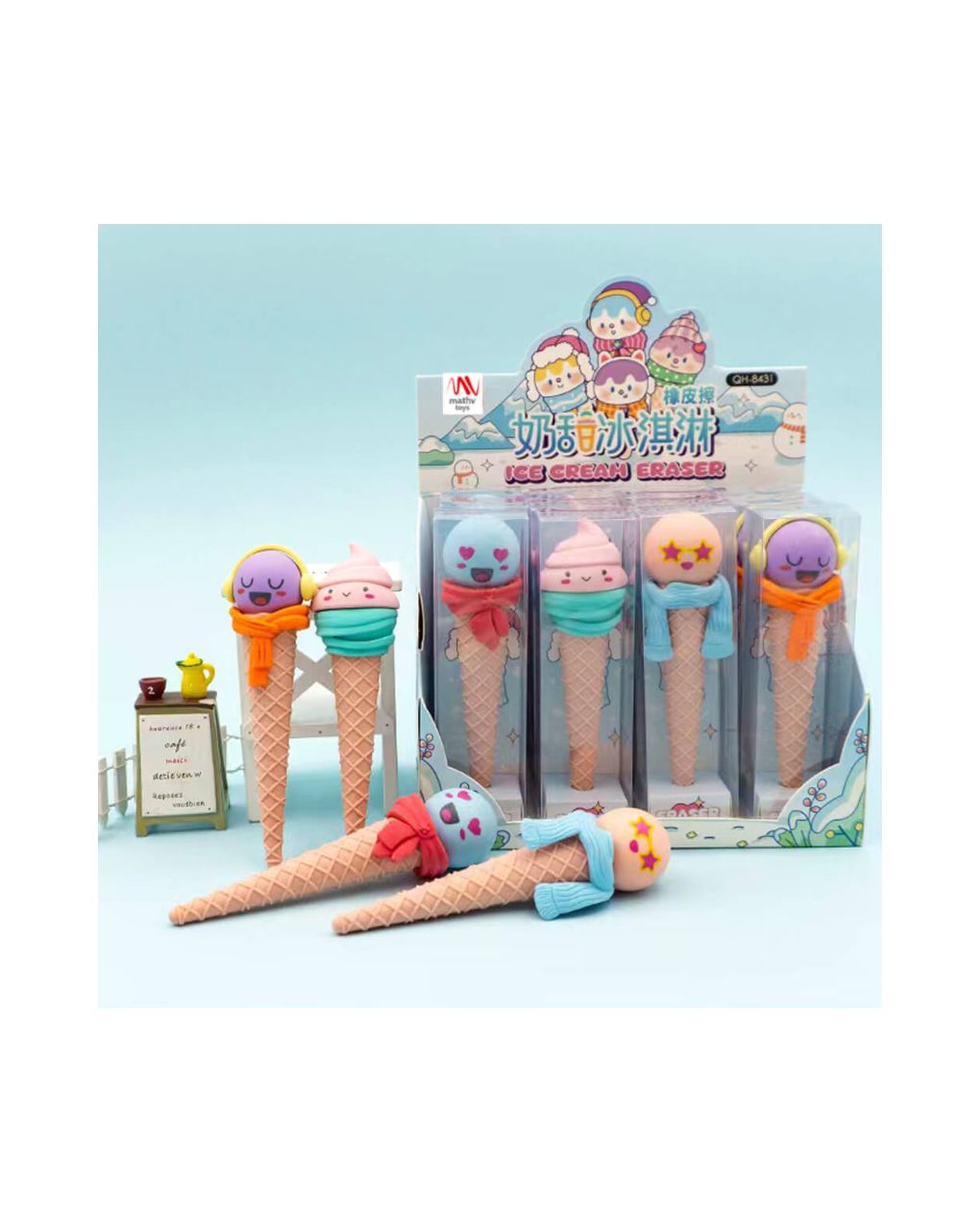 γόμα fancy eraser: funny ice cream σε 4 σχέδια - LITTLE TREE