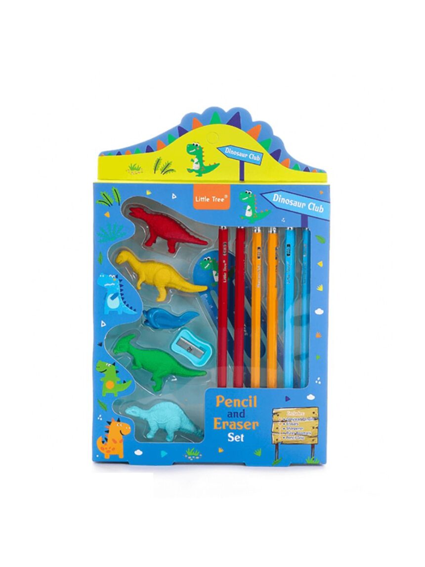 σχολικό σετ dinosaur club stationery gift set - LITTLE TREE