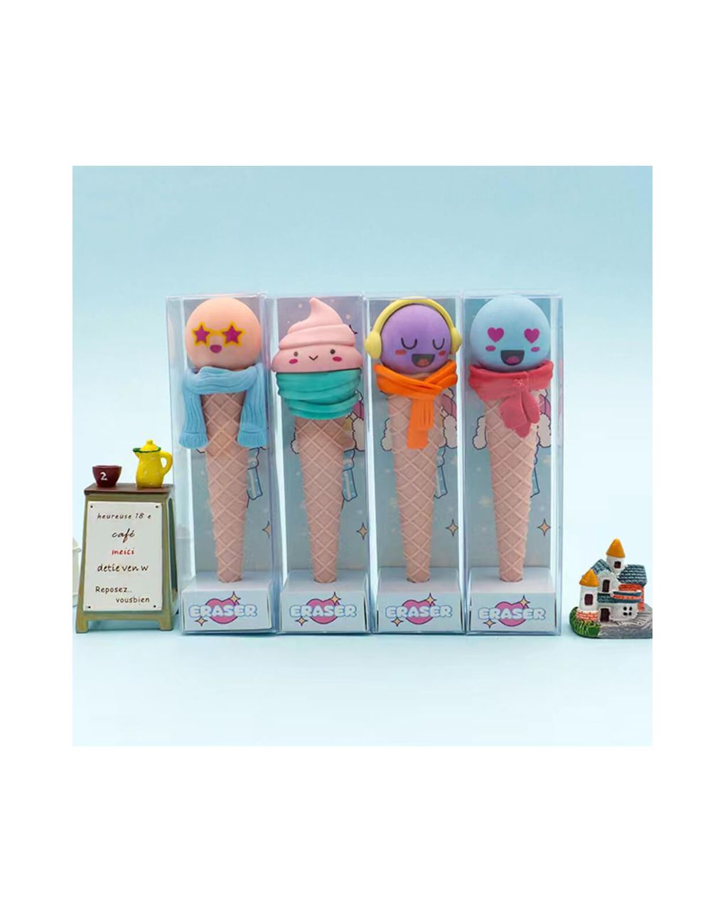 γόμα fancy eraser: funny ice cream σε 4 σχέδια - LITTLE TREE