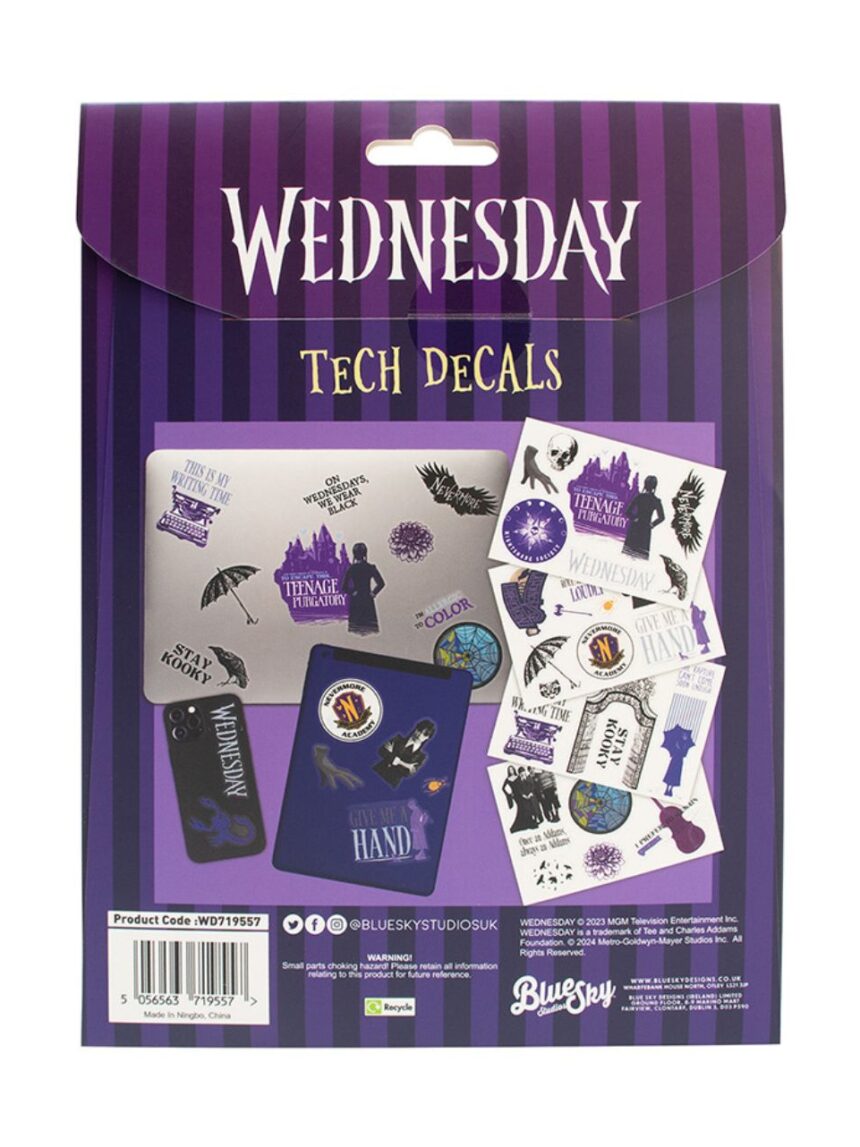 Wednesday tech decals - BLUE SKY