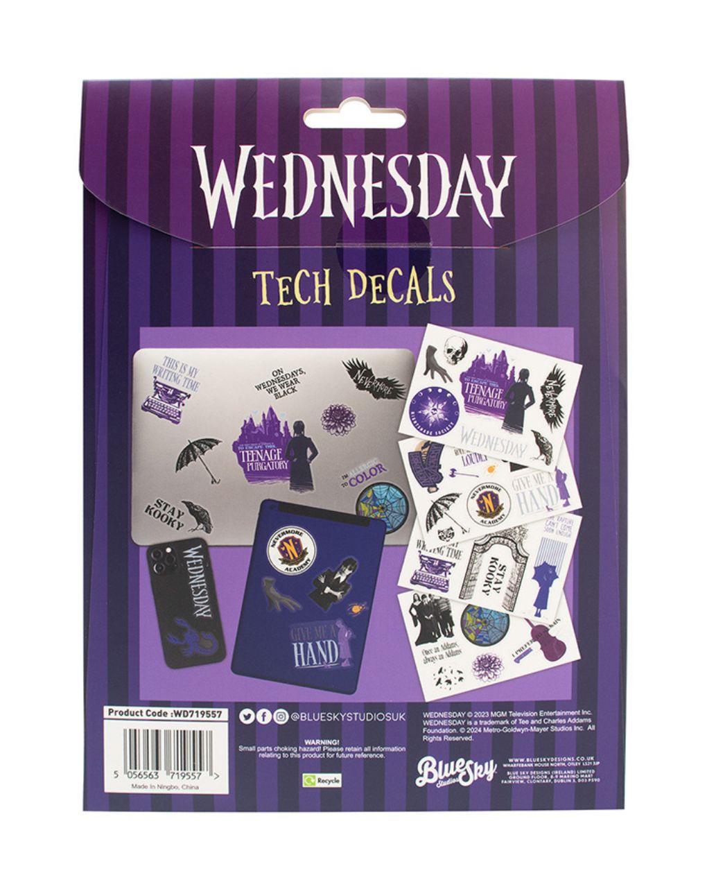 Wednesday tech decals - BLUE SKY