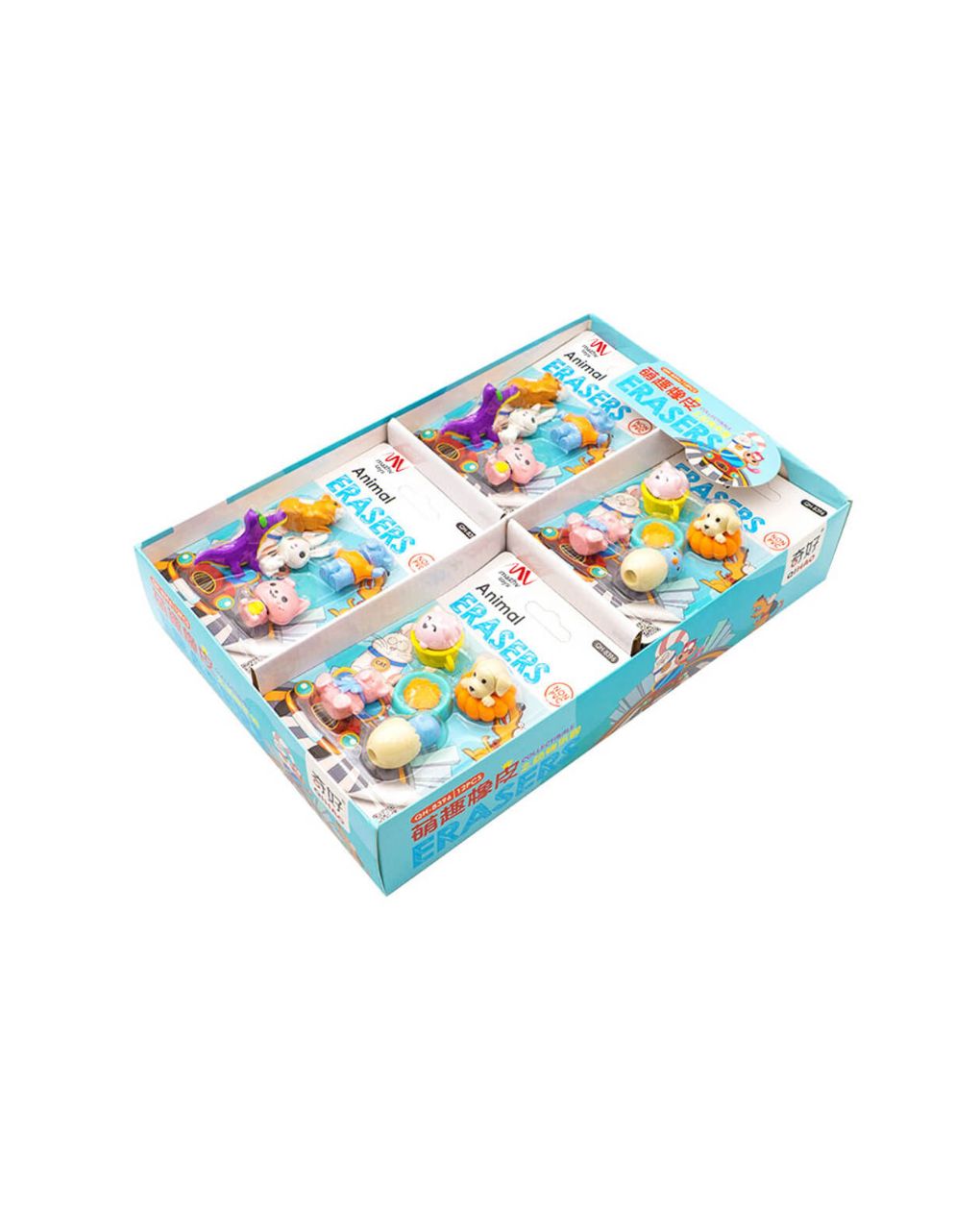 σετ γόμες fancy eraser set: animals σε 2 σχέδια - LITTLE TREE