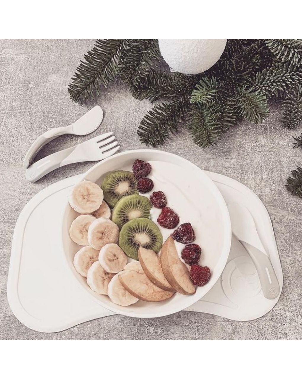 Twistshake σετ κουτάλι, μαχαίρι, πιρούνι 6m+ λευκό 32-08-78207 - Twistshake