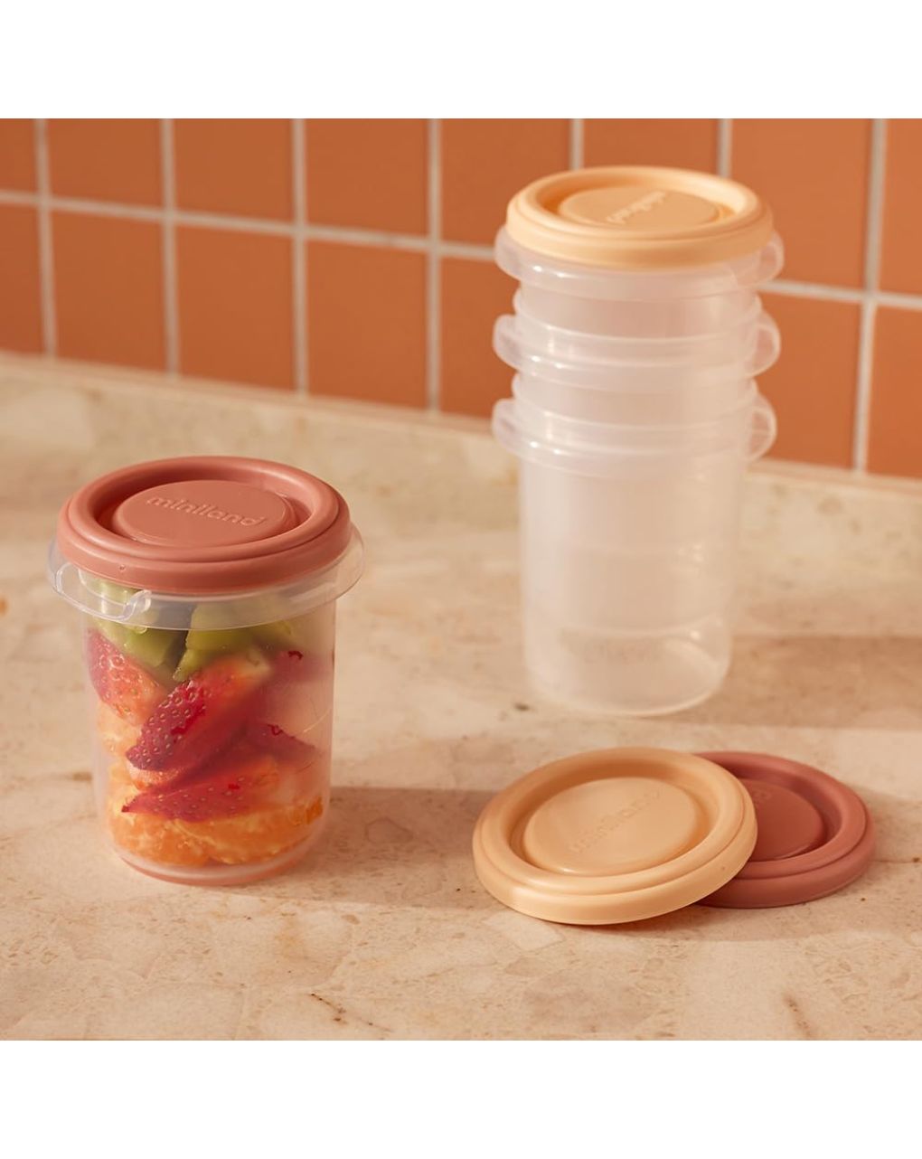 Miniland σετ με 4 αεροστεγή δοχεία φαγητού βαθμονομημένα hermisized 250ml valencia ml89593 - Miniland