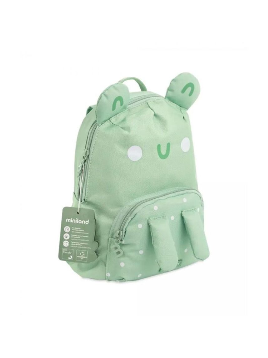 Miniland ισοθερμική παιδική τσάντα ecothermibag green frog, ml89558 - Miniland