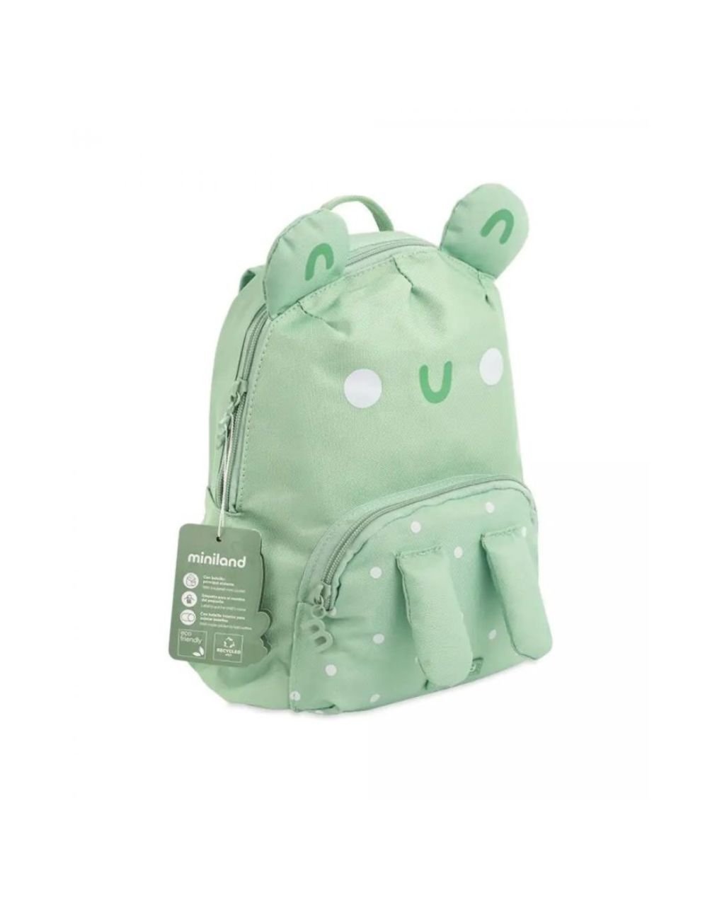 Miniland ισοθερμική παιδική τσάντα ecothermibag green frog, ml89558 - Miniland