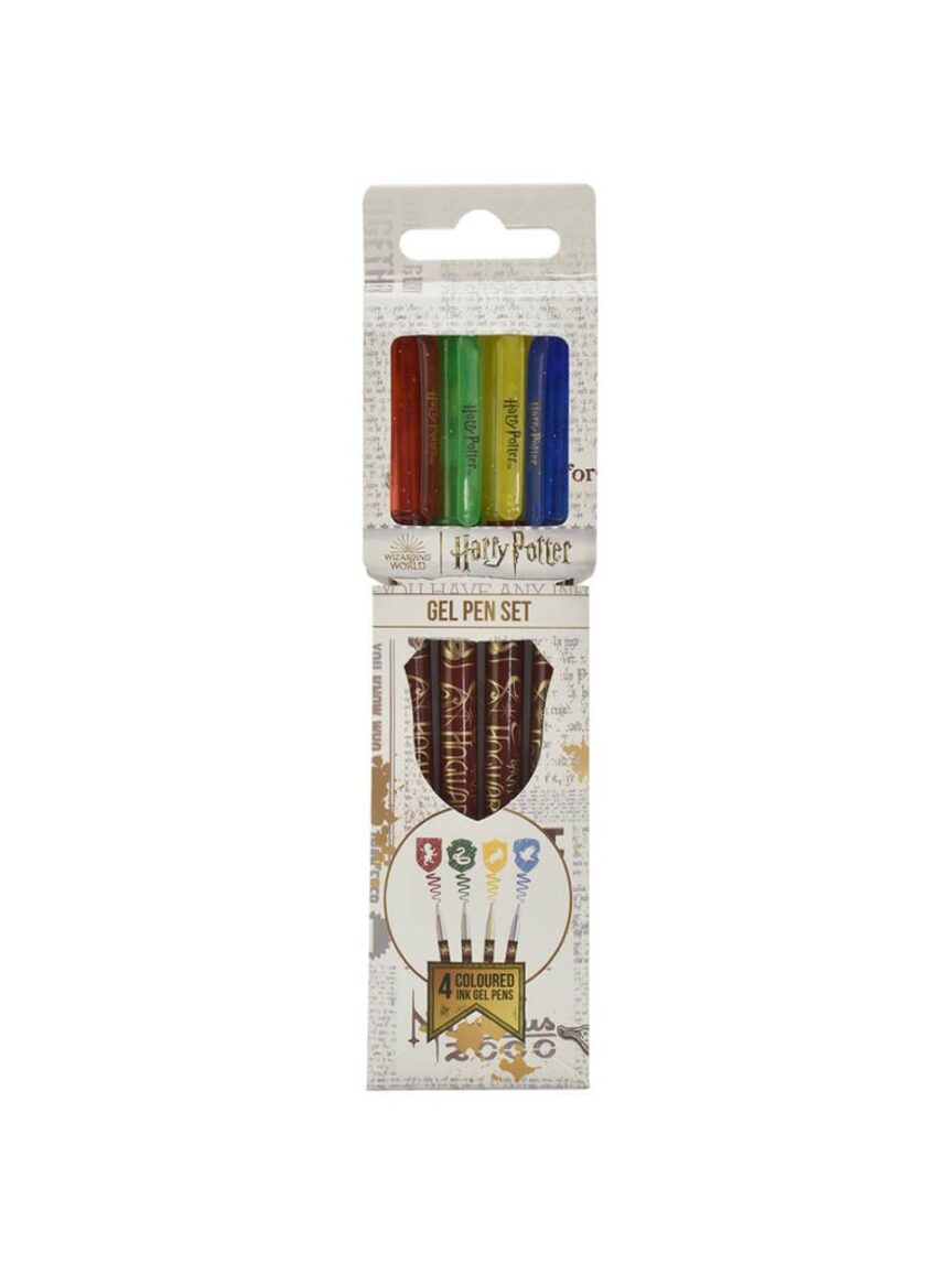 στυλό harry potter pen – 4pk gel – colourful crest - BLUE SKY