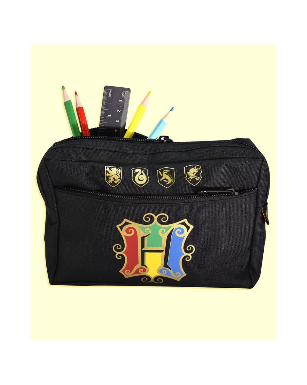 κασετίνα harry potter – multi pocket – colourful crest - BLUE SKY